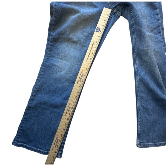 Pilcro High Rise Straight Leg Jeans Blue Denim Stretch Size 32 Anthropologie - Picture 10 of 13